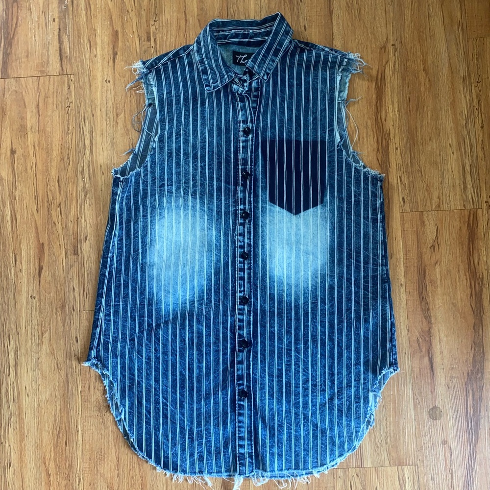 Thrill Blue Denim Top